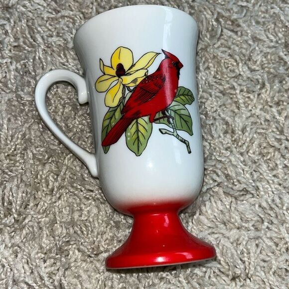 Vintage Fred Roberts Audubon Lovers Footed Bird Mugs, Set of 4 - Picture 11 of 15